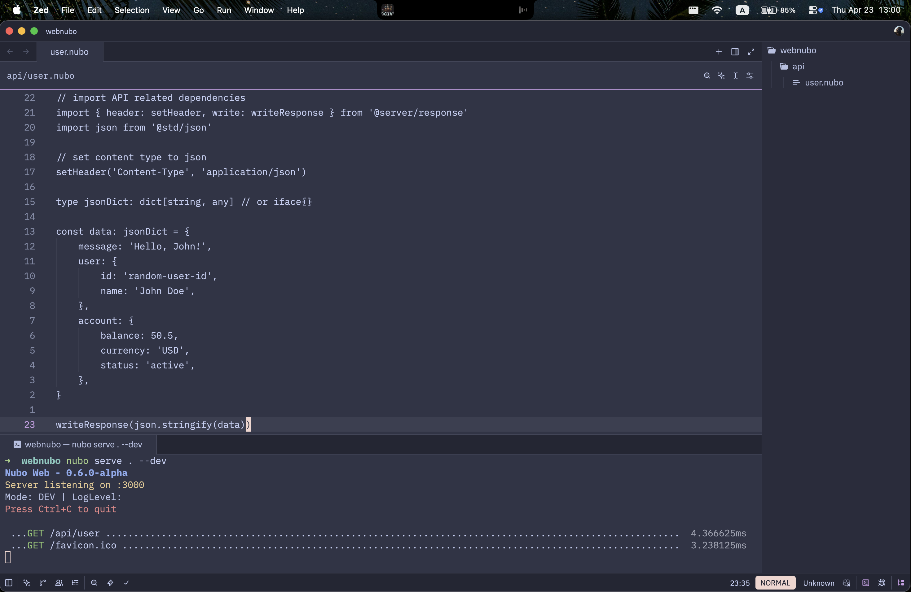 Nubo project preview